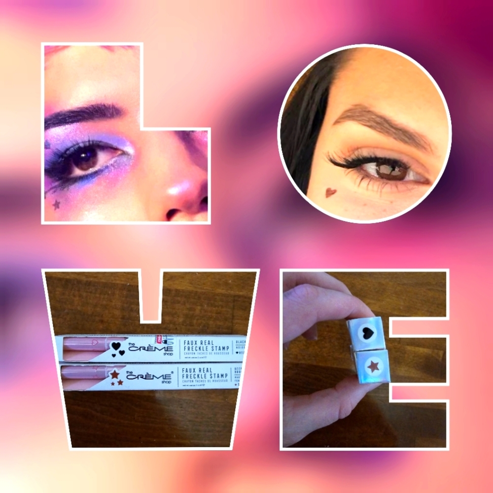 2 Faux Freckle Stamps (♡ & ☆)